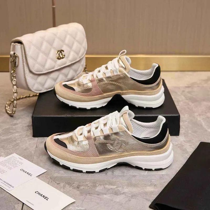 Chanel Metallic  Accent Couples Sneakers #A54341