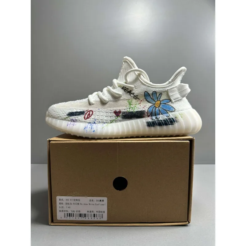 Adidas shoes for Adidas Yeezy 350 Boost by Kanye West Graffiti Low Sneakers  #A40049
