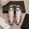 Chanel Metallic Pink Rose Gold Sneakers #A54345