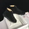 CL Redbottom Louis Orlato Suede Low/High Top Sneakers Black #999929911