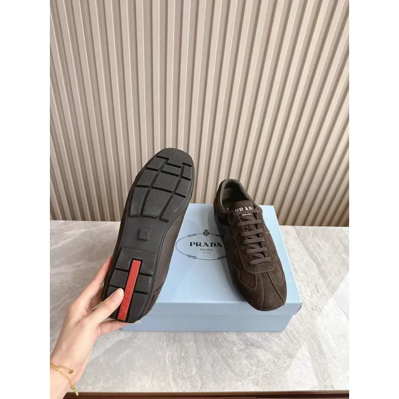 Prada Shoes Prada Sneakers Prada Rank Suede T-Toe Retro Runner Sneakers #A53234