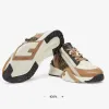 Fendi Flow Trainers Brown FF jacquard and beige leather low-tops #A61128