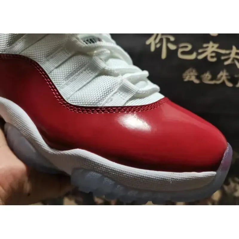 Original Quality AJ 11S Retro White red Air 11 Cherry Mens Casual Walking Sneaker Trainers Basketball Shoes #999930741