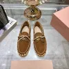 Miu Miu Bow Woven Suede & Leather Boat Shoes #A53179