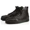 CL Redbottom designer shoes Studded Spikes triple black red suede leather men women flat bottoms luxury casual shoes fashion Sneakers 36-47 #956071