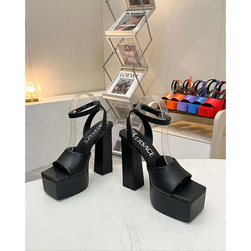 Versace shoes for Womens Sandals Medusa Aevitas Satin Platform RTW #A49009