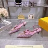 Fendi FF Logo Slingback Pumps Iconic Style Pointed Toe Elegance  Vibrant Colors Modern Luxury Footwear  women #A51721