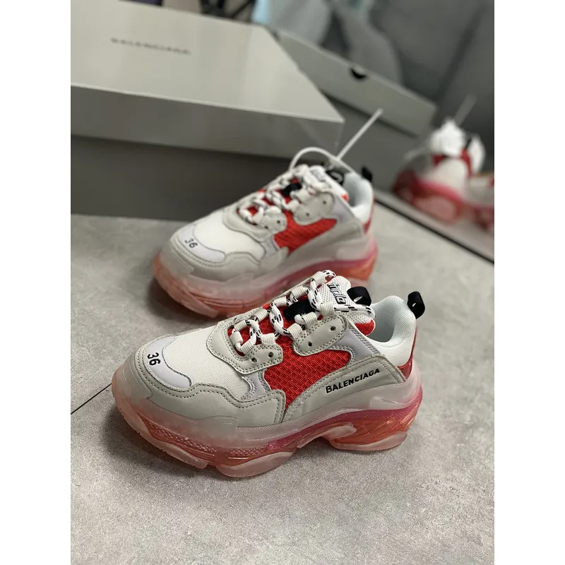 Top Quality Balenciaga triple s Balencia 2-generation visible and transparent crystal air cushion sole made of old thick base Laoda Shoes Size: 35-46 #9874266