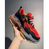 New Balenciaga 17FW Triple S Sneakers Mens Women Casual Shoes Triple S Clear Sole White Green Black Red Rainbow Sports Outdoor Dad Shoe #9875178