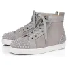 2020 CL Redbottom red bottoms men women fashion luxury designer shoes spike high top sneakers black white bred grey leather suede flats casual shoe #9874153
