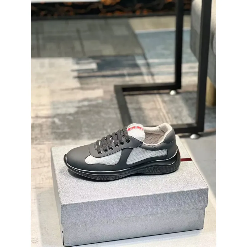 Prada Americas Cup Patent Leather Sneakers High Quality #A43246