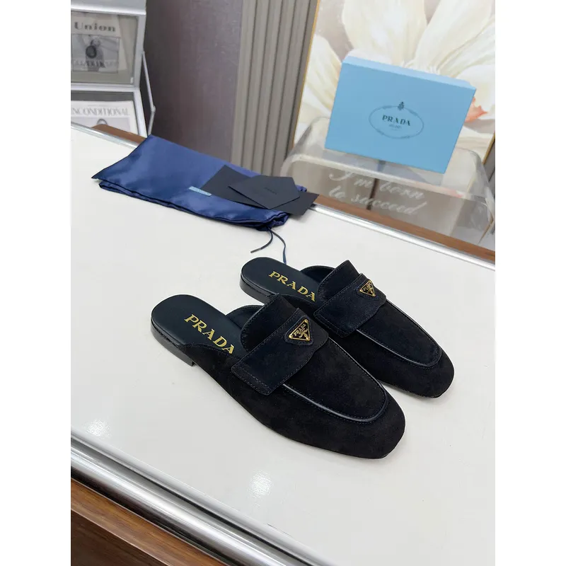 Prada Shoes for Womens Prada Slippers Brown/Black/Red #A47885