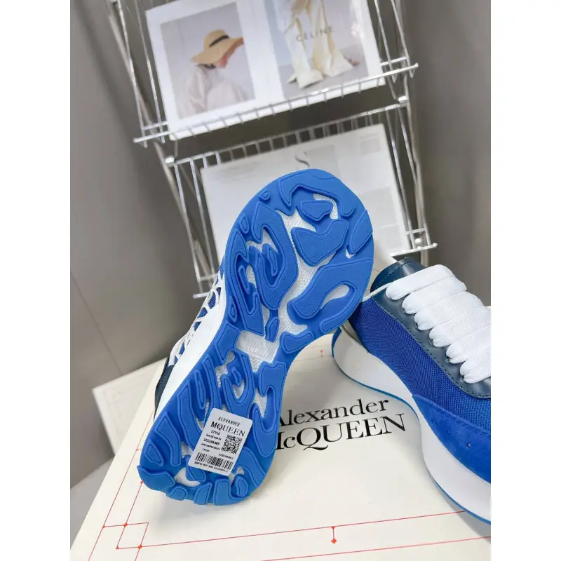 Alexander McQueen Sneakers Sprint Runner in Ocean/navy/black #A30717