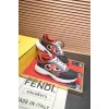 Fendi shoes for Mens Fendi New Domino Sneakers Grey/Red #A52995