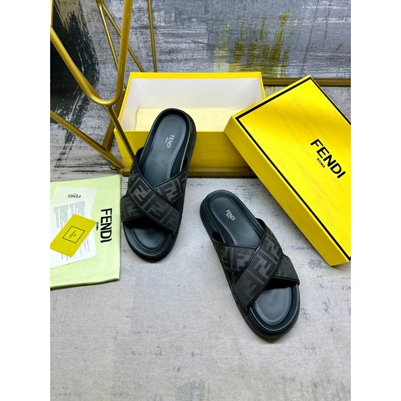Fendi shoes for Fendi Slippers for men #A39384