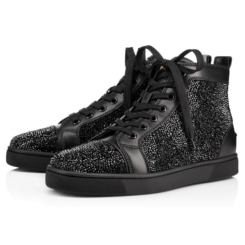 2020 CL Redbottom red bottoms men women fashion luxury designer shoes spike high top sneakers black white bred grey leather suede flats casual shoe #9874153