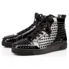 CL Redbottom designer shoes Studded Spikes triple black red suede leather men women flat bottoms luxury casual shoes fashion Sneakers 36-47 #956071
