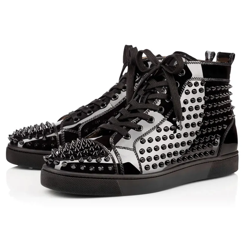 CL Redbottom designer shoes Studded Spikes triple black red suede leather men women flat bottoms luxury casual shoes fashion Sneakers 36-47 #956071