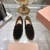 Miu Miu Bow Woven Suede & Leather Boat Shoes #A53179