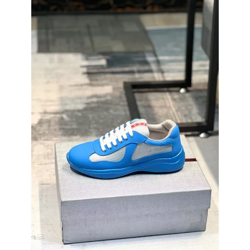 Prada Americas Cup Patent Leather Sneakers High Quality #A43246