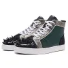 CL Redbottom designer shoes Studded Spikes triple black red suede leather men women flat bottoms luxury casual shoes fashion Sneakers 36-47 #956071