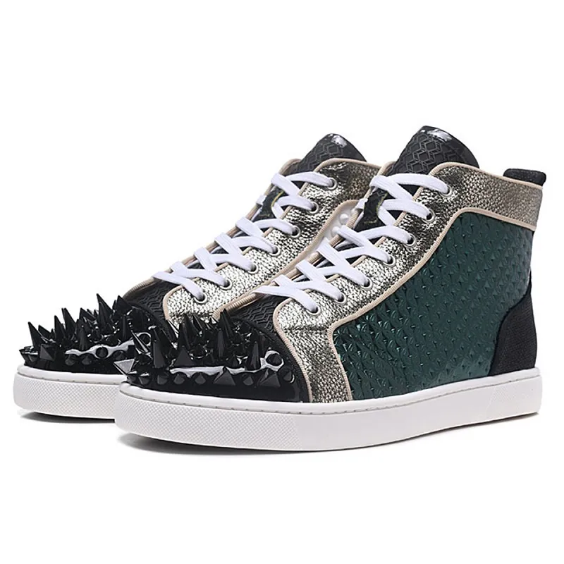 CL Redbottom designer shoes Studded Spikes triple black red suede leather men women flat bottoms luxury casual shoes fashion Sneakers 36-47 #956071