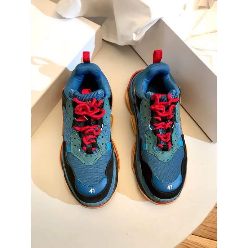 Balenciaga Unisex Shoes combination sole dirty old style Sneaker #9120083