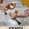 Fendi Womens Colibri 55MM/85MM Embellished Leather Slingback Pumps #A49031