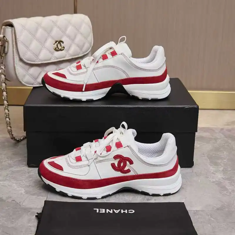 Chanel shoes for Chanel Sneakers Unisex Shoes #A63932