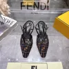Fendi FF Logo Slingback Pumps Iconic Style Pointed Toe Elegance  Vibrant Colors Modern Luxury Footwear  women #A51721