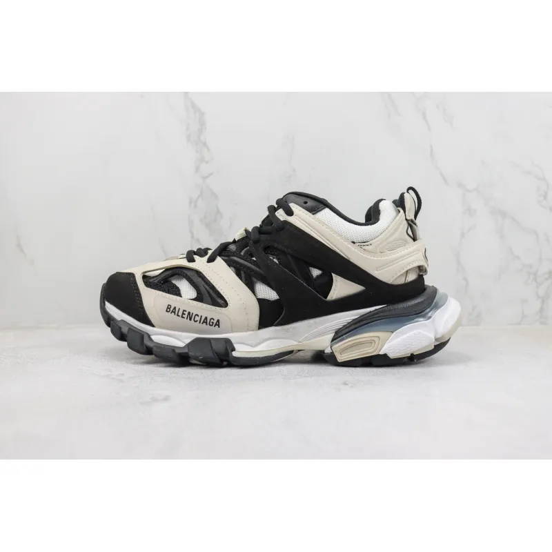Mens Balenciaga Track Sneaker in grey black and white mesh and suede-like fabric 1:1 Quality #A27382