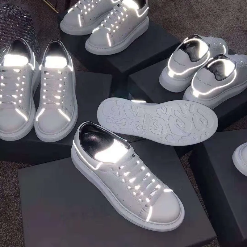 Alexander McQueen Luminous shoes Unisex McQueen White Sneakers top leather #99899363 Alexander McQueen Luminous shoes Unisex McQueen White Sneakers top leather #99899363