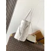 Authentic Louis Vuitton White Monogram Empreinte Neverfull MM Tote Bag M14285 #A56021
