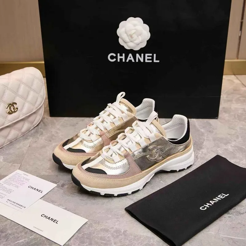 Chanel Metallic  Accent Couples Sneakers #A54341
