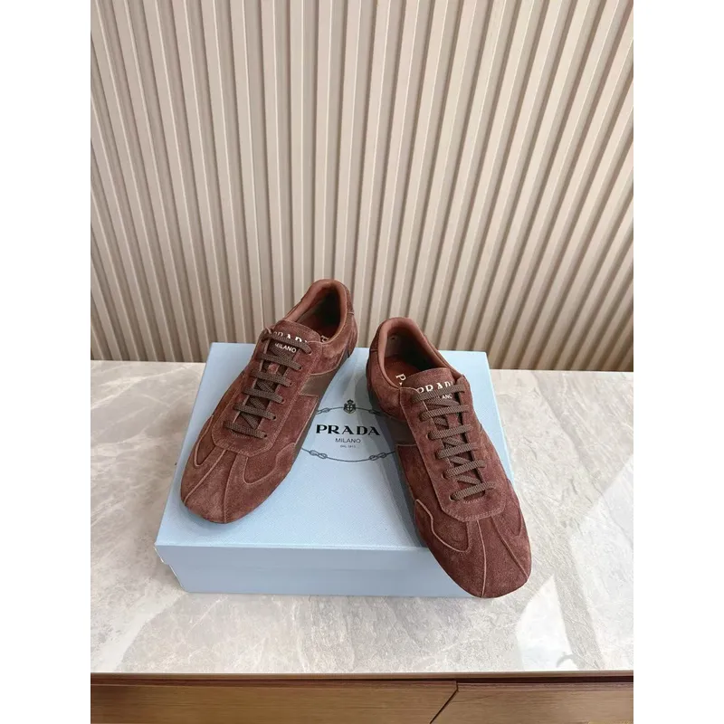 Prada Shoes Prada Sneakers Prada Rank Suede T-Toe Retro Runner Sneakers #A53234