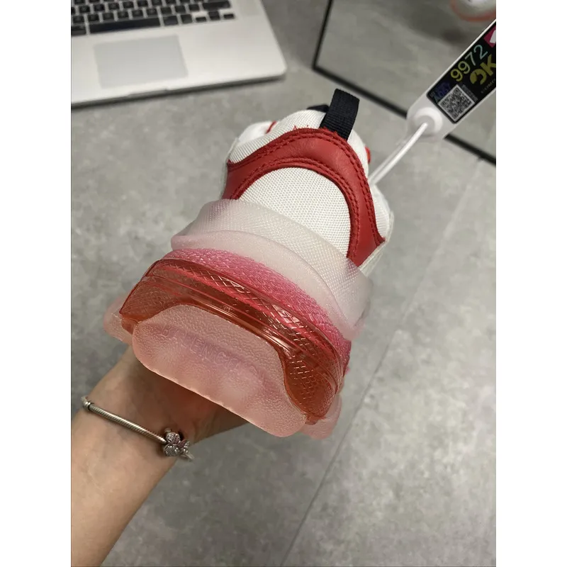 Top Quality Balenciaga triple s Balencia 2-generation visible and transparent crystal air cushion sole made of old thick base Laoda Shoes Size: 35-46 #9874266