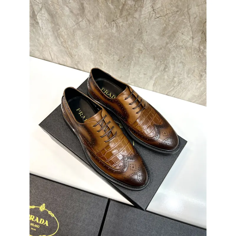 Replica Prada Shoes for Mens Fashionable Formal Leather Shoes #A23700