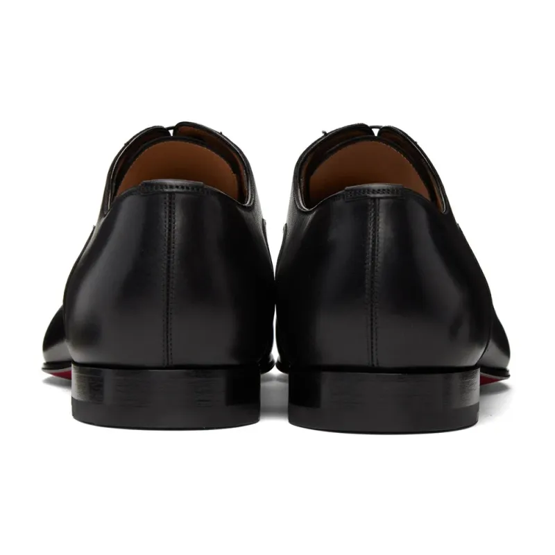CL Redbottom Buffed calfskin oxfords in black #999930400