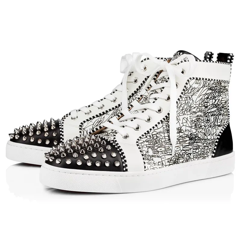 CL Redbottom designer shoes Studded Spikes triple black red suede leather men women flat bottoms luxury casual shoes fashion Sneakers 36-47 #956071