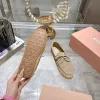 Miu Miu Bow Woven Suede & Leather Boat Shoes #A53179