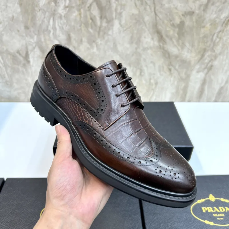 Replica Prada Shoes for Mens Fashionable Formal Leather Shoes #A23699