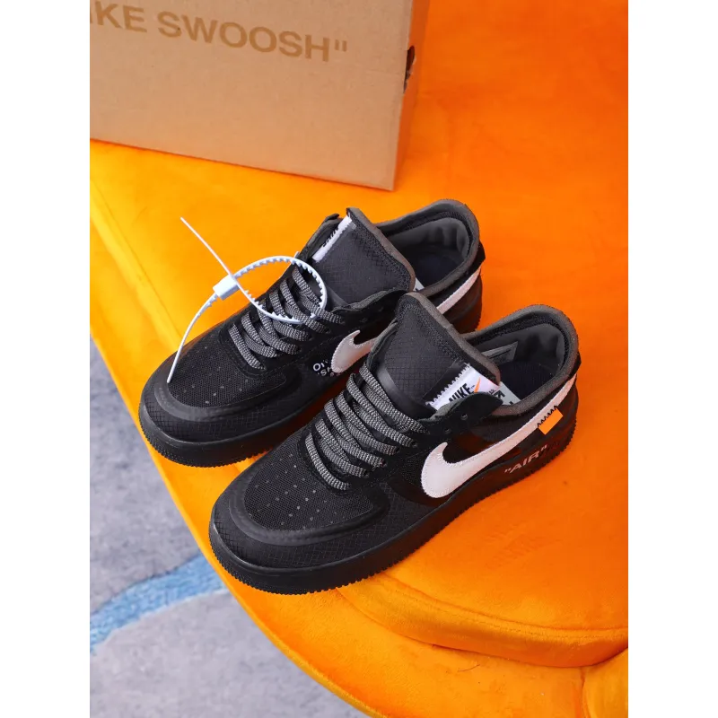 Nike x OFF-WHITE Air Force 1 shoes High Quality Black #999928119