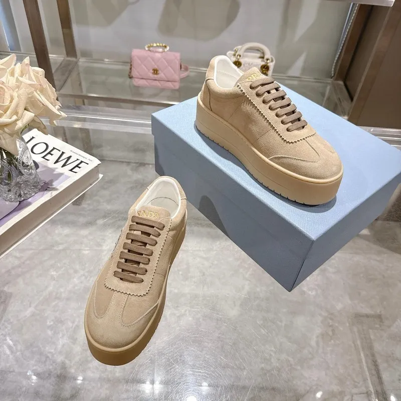 Designer Original brand High Quality Prada Shoes for Womens Prada Sneakers Nude #A52999