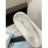 Prada Shoes for Womens Prada Slippers  Rubber Thong Sandals Black/White #A54181
