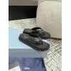 Prada Shoes for Womens Prada Slippers  Rubber Thong Sandals Black/White #A54181
