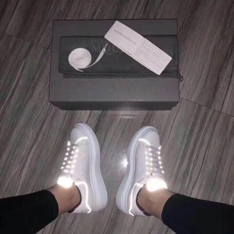 Alexander McQueen Luminous shoes Unisex McQueen White Sneakers top leather #99899363 Alexander McQueen Luminous shoes Unisex McQueen White Sneakers top leather #99899363