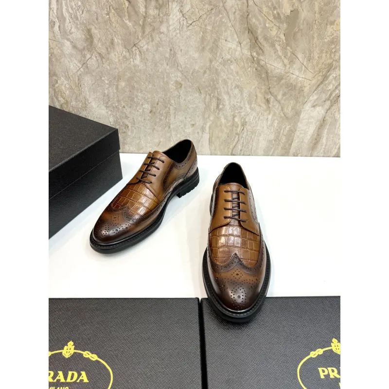 Replica Prada Shoes for Mens Fashionable Formal Leather Shoes #A23700