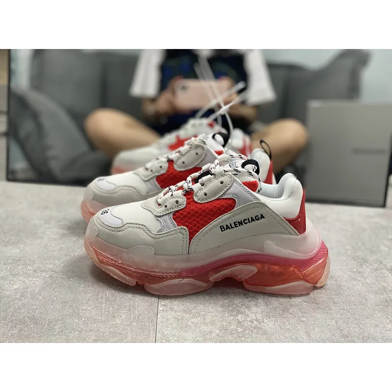 Top Quality Balenciaga triple s Balencia 2-generation visible and transparent crystal air cushion sole made of old thick base Laoda Shoes Size: 35-46 #9874266