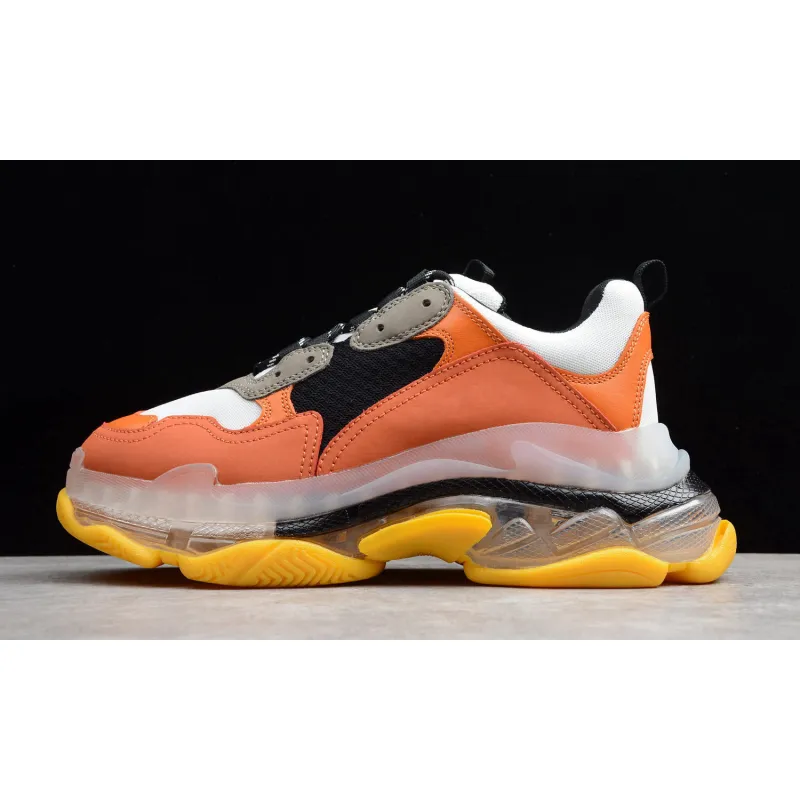 New Balenciaga 17FW Triple S Sneakers Mens Women Casual Shoes Triple S Clear Sole White Green Black Red Rainbow Sports Outdoor Dad Shoe #9875178