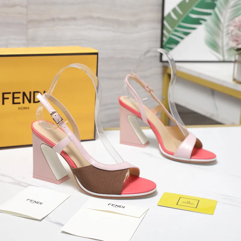 Fendi shoes for Fendi High-heeled shoes for women Heel height:9.5cm #A61170
